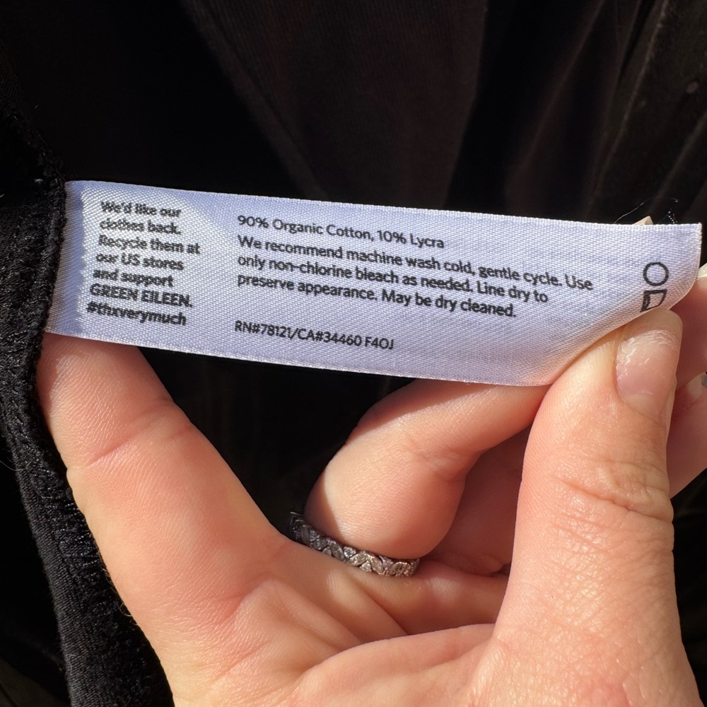 Eileen Fisher Asymmetrical Snap Front Cotton Jacket Black Size Petite Large - Picture 14 of 16